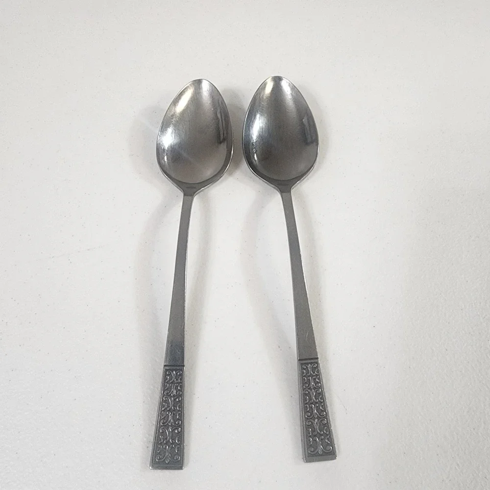 vintage Continental Stainless Steel Japan  Large Tablespoons set of 2